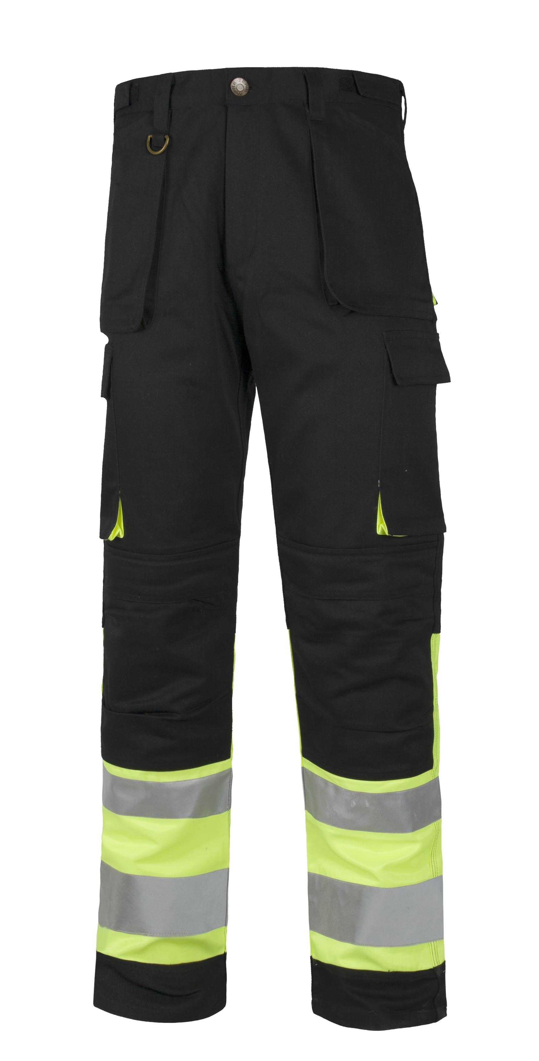 Pantalón multibolsillos con dos cintas de alta visibilidad. EN  ISO204712013.C4057 - Estilo laboral